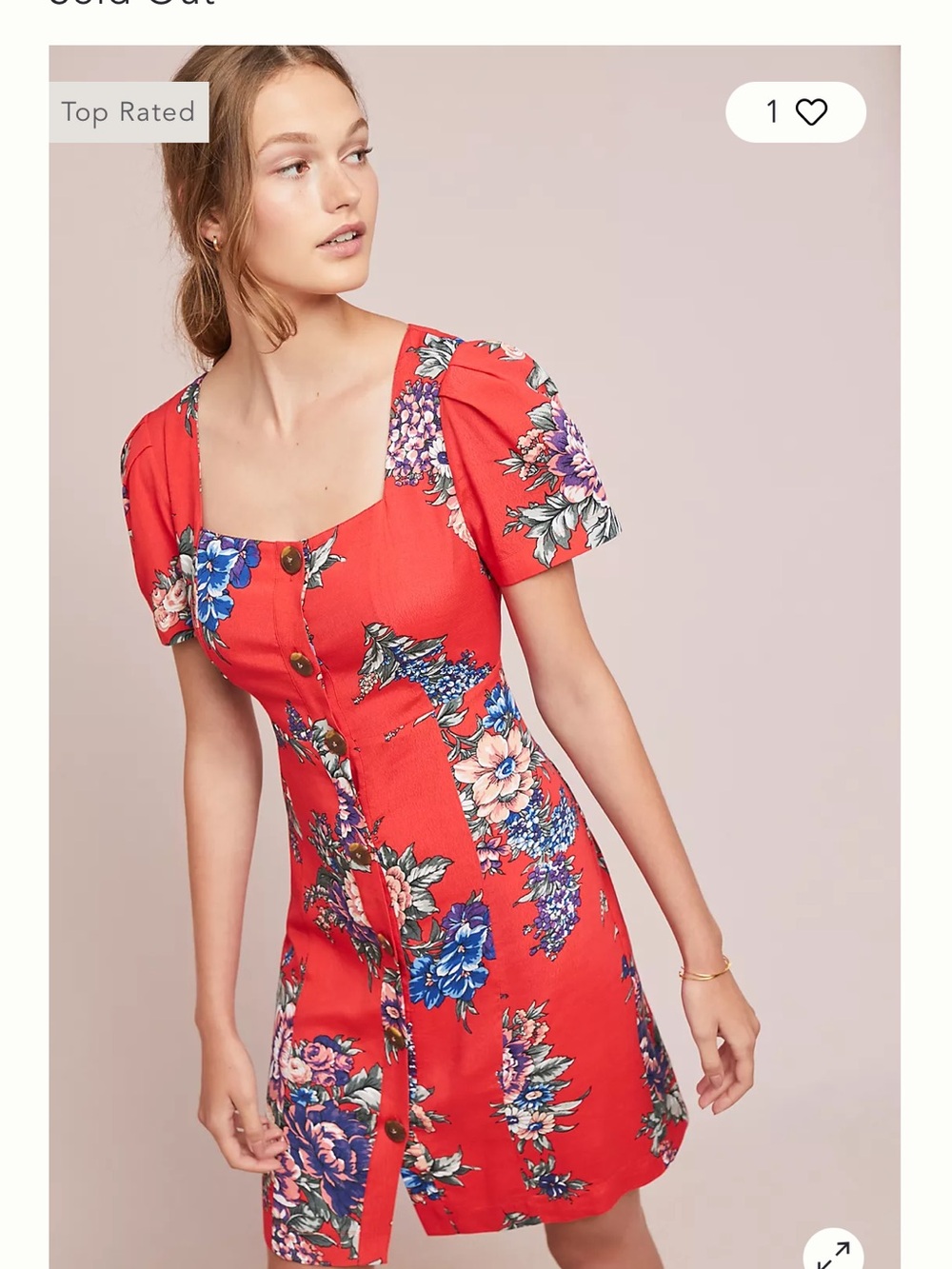 Anthropology  Maeve Caldwell Buttondown Dress size 2